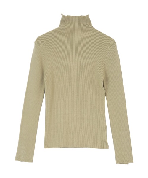 titivate(ティティベイト)の「ハイネックリブトップス(ニット/セーター・レディース・アイボリー/オリーブ/レッド/モカ/ブラック/ライトブルー/杢グレー・M)」の5枚目の写真