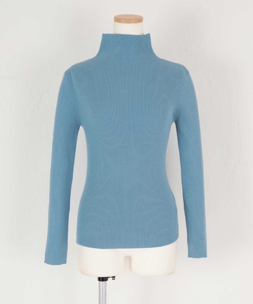 titivate(ティティベイト)の「ハイネックリブトップス(ニット/セーター・レディース・アイボリー/オリーブ/レッド/モカ/ブラック/ライトブルー/杢グレー・M)」の20枚目の写真