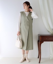 ダブルボタンジャンスカ 2WAYジレワンピース