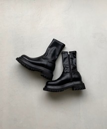 CANAL JEAN | via j(ヴィアジェイ) エコレザーミドル丈ブーツ(ブーツ)