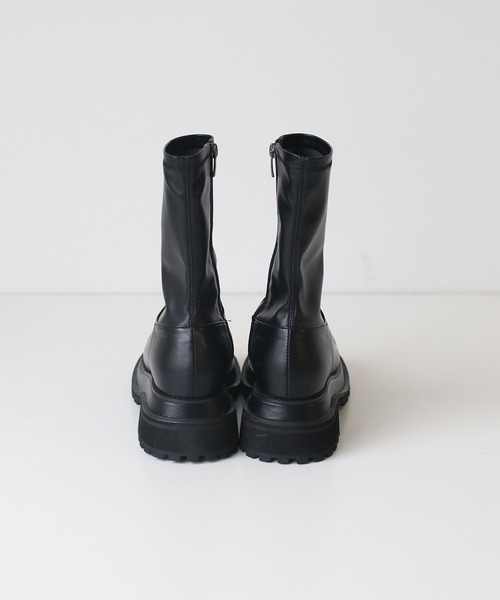 CANAL JEAN（キャナルジーン）の「El mar(エルマール) フェイクレザーミドル丈ブーツ（ブーツ・レディース・ブラック・38/39/37/36）」の7枚目の写真