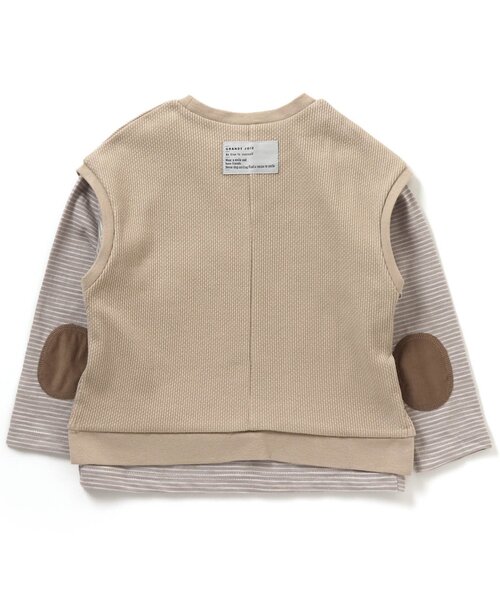 apres les cours（アプレレクール）の「ベスト付き2PTシャツ（Tシャツ/カットソー・キッズ・キャメル/エンジ・120/130/100/110/140/80/90）」の10枚目の写真