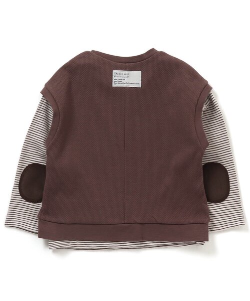 apres les cours（アプレレクール）の「ベスト付き2PTシャツ（Tシャツ/カットソー・キッズ・キャメル/エンジ・120/130/100/110/140/80/90）」の11枚目の写真