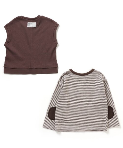 apres les cours（アプレレクール）の「ベスト付き2PTシャツ（Tシャツ/カットソー・キッズ・キャメル/エンジ・120/130/100/110/140/80/90）」の13枚目の写真