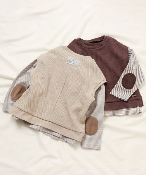 apres les cours（アプレレクール）の「ベスト付き2PTシャツ（Tシャツ/カットソー・キッズ・キャメル/エンジ・120/130/100/110/140/80/90）」の18枚目の写真