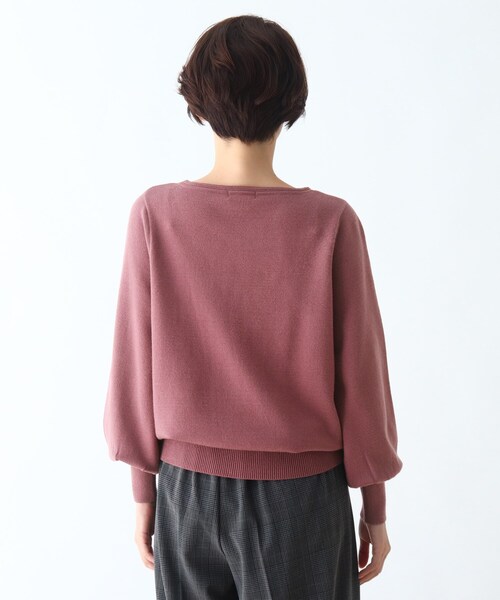 DRESKIP（ドレスキップ）の「◆袖口フェイクパ－ル付きボリュームスリーブニット（ニット/セーター・レディース・ライトグリーン/ブラック系1/サンドベージュ/パープル系・03/02）」の8枚目の写真