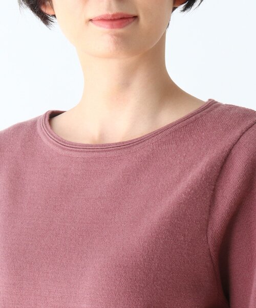 DRESKIP（ドレスキップ）の「◆袖口フェイクパ－ル付きボリュームスリーブニット（ニット/セーター・レディース・ライトグリーン/ブラック系1/サンドベージュ/パープル系・03/02）」の9枚目の写真