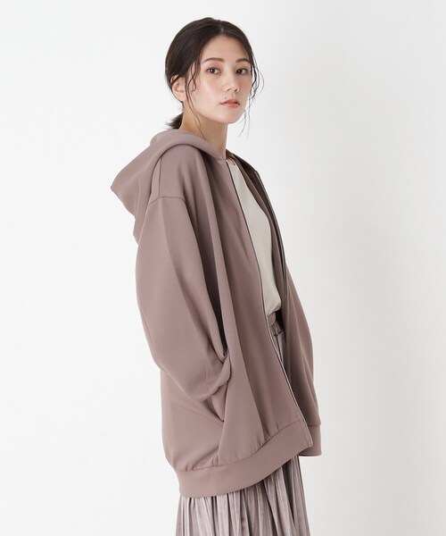 SHOO・LA・RUE(シューラルー)の「◆ダンボールZIPパーカー(パーカー・レディース・ブラウン系その他/アイボリー/ベビーピンク・04/03/02)」の1枚目の写真
