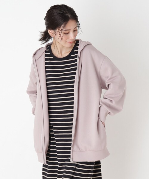 SHOO・LA・RUE(シューラルー)の「◆ダンボールZIPパーカー(パーカー・レディース・ブラウン系その他/アイボリー/ベビーピンク・04/03/02)」の3枚目の写真