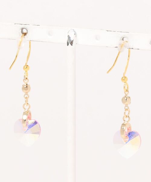 tone(トーン)の「【LoveAmooN】lightroseaurora heart(MA)(ピアス(両耳用)・レディース・ゴールド・FREE)」の2枚目の写真