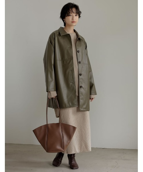 Re:EDIT（リエディ）の「鹿の子編みストレートニットスカート（スカート・レディース・ブラック/ベージュ/グレー/アイボリー/ブルー・MEDIUM/LARGE/SHORT）」の20枚目の写真