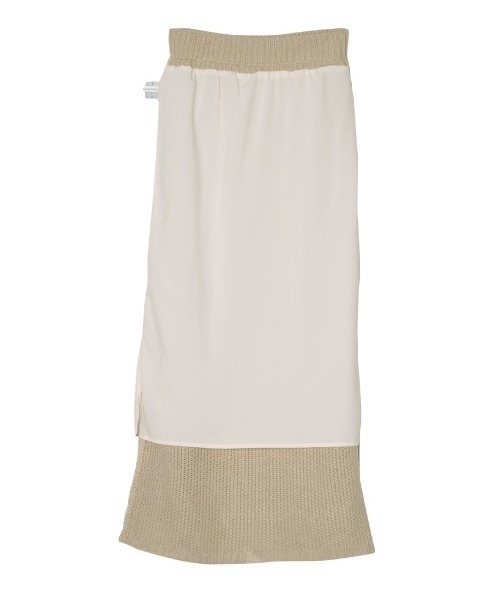 Re:EDIT（リエディ）の「鹿の子編みストレートニットスカート（スカート・レディース・ブラック/ベージュ/グレー/アイボリー/ブルー・MEDIUM/LARGE/SHORT）」の17枚目の写真