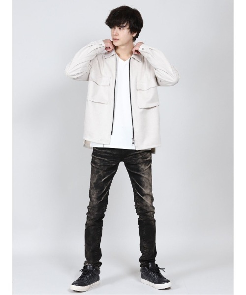 semantic design（セマンティックデザイン）の「セマンティックデザイン/semantic design ストレッチ フェイクスエード CPOアウター（その他アウター・メンズ・ベージュ/アイボリー・MEDIUM/LARGE/X-LARGE/S）」の13枚目の写真