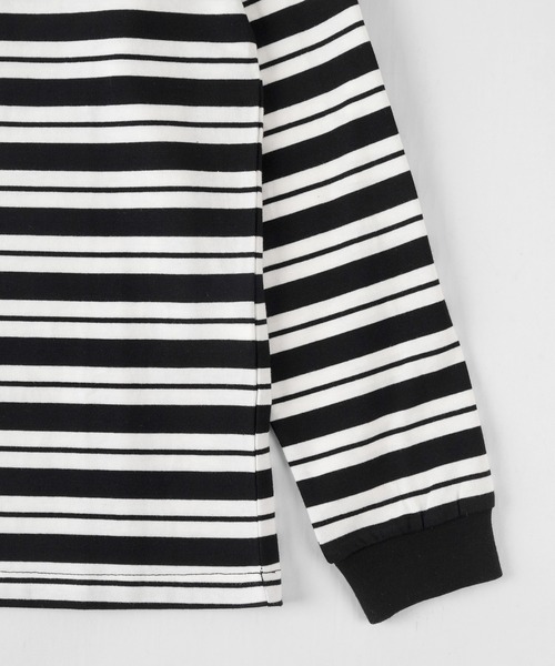 Gramicci（グラミチ）の「【GRAMICCI/グラミチ】ワンポイントロゴ刺繍 ボーダーカットソー/STRIPED ONE POINT L/S TEE（Tシャツ/カットソー・メンズ・ブラック/ベージュ/ネイビー・L/XL/M）」の11枚目の写真