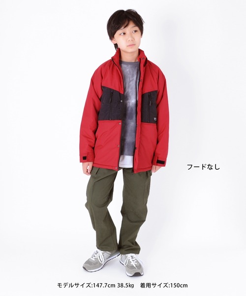 GLAZOS（グラソス）の「ポリエステルリップ ・中綿ジャケット（ブルゾン・キッズ・ブラック/レッド/マルチ・130cm/140cm/150cm/160cm/170cm）」の8枚目の写真