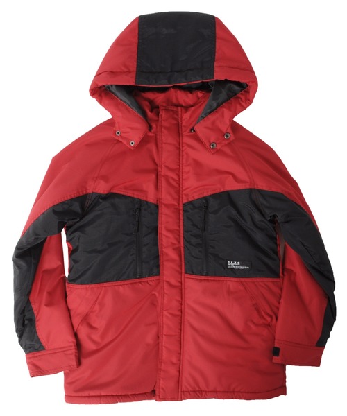 GLAZOS（グラソス）の「ポリエステルリップ ・中綿ジャケット（ブルゾン・キッズ・ブラック/レッド/マルチ・130cm/140cm/150cm/160cm/170cm）」の4枚目の写真