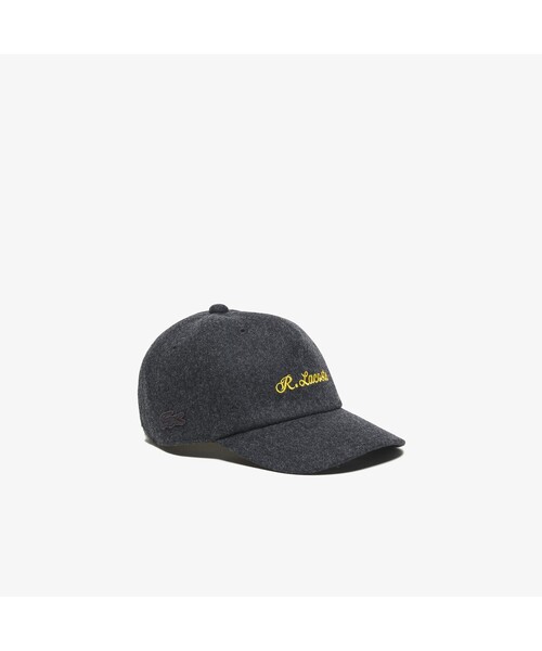 LACOSTE（ラコステ）の「メルトンシグネチャーキャップ（キャップ・メンズ・ブラック/チャコール・FREE）」の4枚目の写真