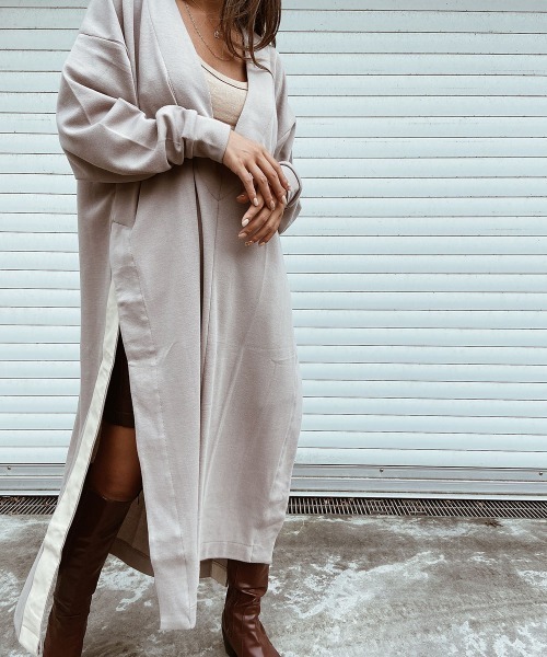 Vネックスリットロングカットソー（Tシャツ/カットソー）｜esutoreja（エストレジャ）