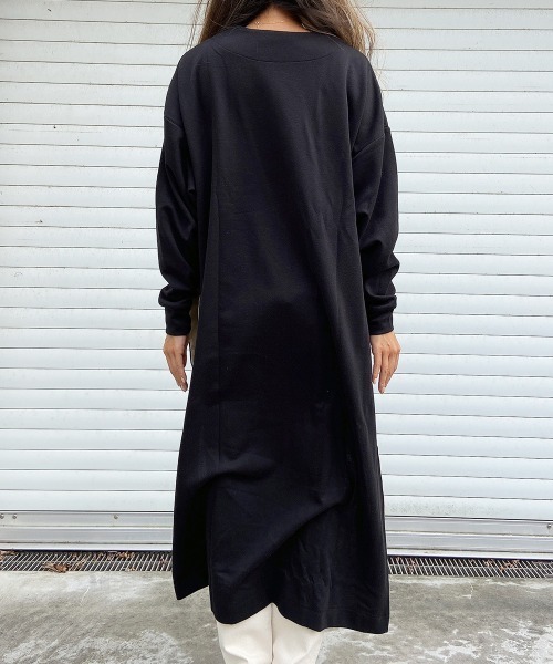 Vネックスリットロングカットソー（Tシャツ/カットソー）｜esutoreja（エストレジャ）