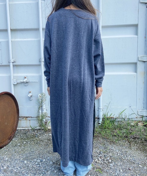 Vネックスリットロングカットソー（Tシャツ/カットソー）｜esutoreja（エストレジャ）