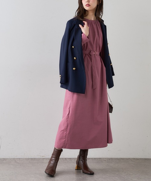 natural couture（ナチュラルクチュール）の「【WEB限定】ボリュームスリーブワンピース（ワンピース・レディース・ベージュ/ピンク/ブラック・FREE）」の12枚目の写真