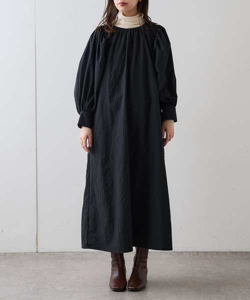 natural couture（ナチュラルクチュール）の「【WEB限定】ボリュームスリーブワンピース（ワンピース・レディース・ベージュ/ピンク/ブラック・FREE）」の17枚目の写真