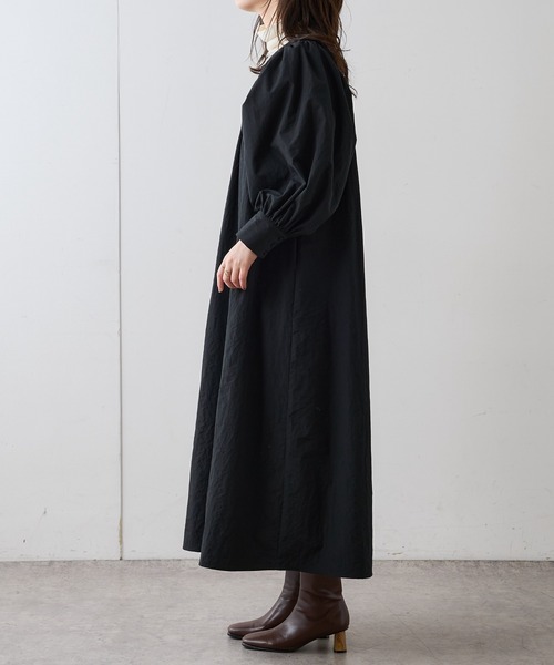 natural couture（ナチュラルクチュール）の「【WEB限定】ボリュームスリーブワンピース（ワンピース・レディース・ベージュ/ピンク/ブラック・FREE）」の18枚目の写真
