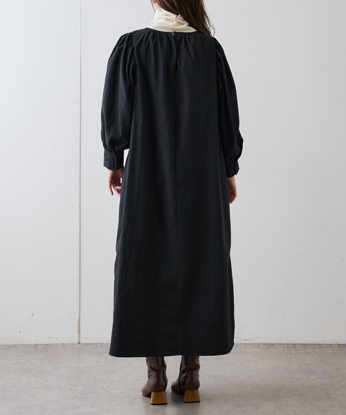 natural couture（ナチュラルクチュール）の「【WEB限定】ボリュームスリーブワンピース（ワンピース・レディース・ベージュ/ピンク/ブラック・FREE）」の19枚目の写真