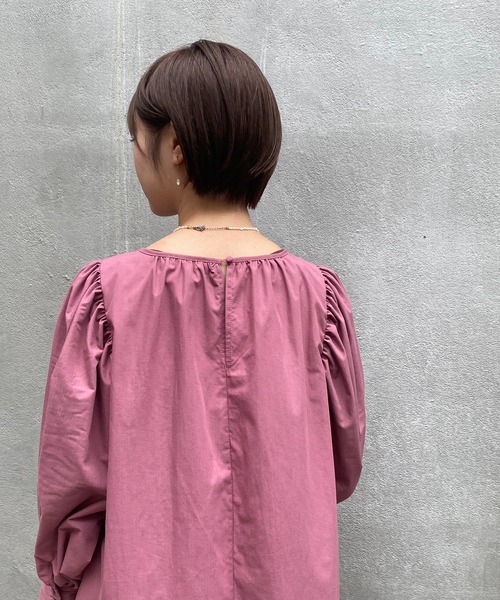 natural couture（ナチュラルクチュール）の「【WEB限定】ボリュームスリーブワンピース（ワンピース・レディース・ベージュ/ピンク/ブラック・FREE）」の15枚目の写真