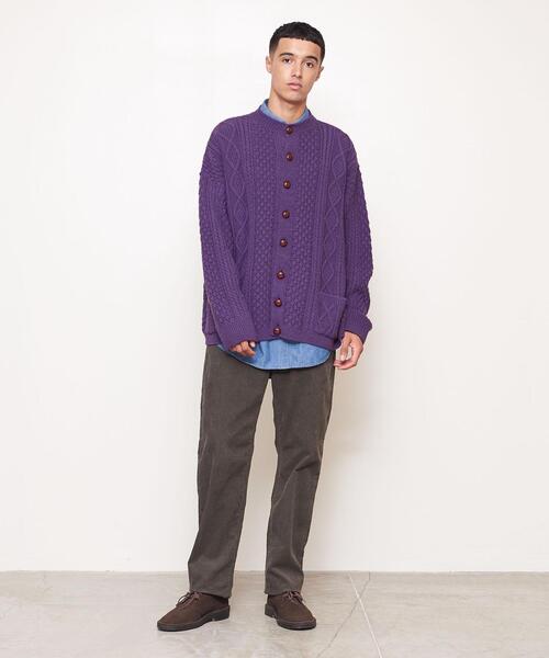UNITED ARROWS & SONS(ユナイテッドアローズアンドサンズ)の「<UNITED ARROWS & SONS> CABLE CARDIGAN/カーディガン(カーディガン/ボレロ・メンズ・パープル/ブラック・S/M/L)」の17枚目の写真