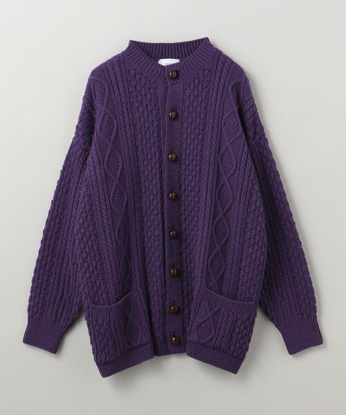 UNITED ARROWS & SONS(ユナイテッドアローズアンドサンズ)の「<UNITED ARROWS & SONS> CABLE CARDIGAN/カーディガン(カーディガン/ボレロ・メンズ・パープル/ブラック・S/M/L)」の18枚目の写真
