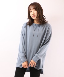 PAGE ONE　T/C裏毛ハイネックプルオーバー
