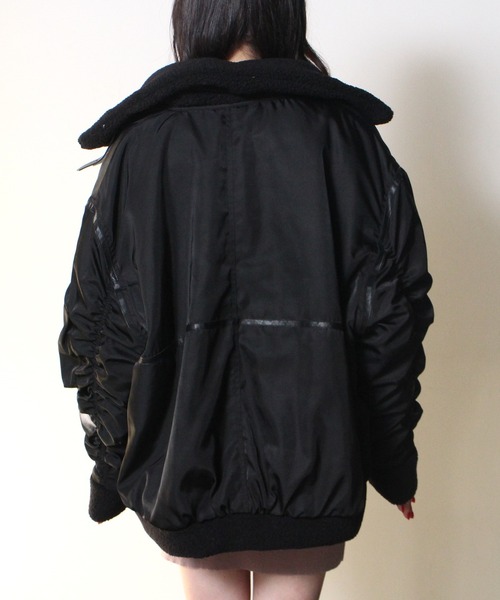 one way（ワンウェイ）の「【oneway Jeans】ベルテッドボアMA-1（MA-1・レディース・ブラック/ダークグリーン・FREE）」の16枚目の写真