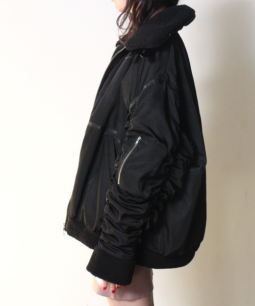 one way（ワンウェイ）の「【oneway Jeans】ベルテッドボアMA-1（MA-1・レディース・ブラック/ダークグリーン・FREE）」の15枚目の写真