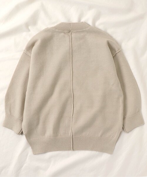 apres les cours（アプレレクール）の「スウェットライクニット_ウォッシャブル（ニット/セーター・キッズ・ピンク/カーキ/オレンジ/アイボリー/ブルー/ベージュ・80/110/90/140/100/120/130）」の11枚目の写真