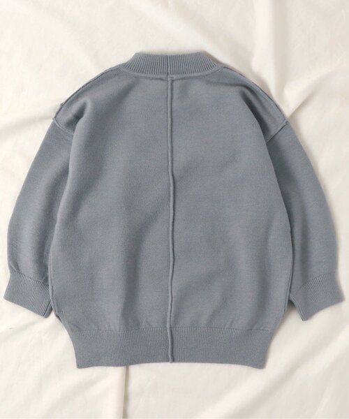 apres les cours（アプレレクール）の「スウェットライクニット_ウォッシャブル（ニット/セーター・キッズ・ピンク/カーキ/オレンジ/アイボリー/ブルー/ベージュ・80/110/90/140/100/120/130）」の14枚目の写真