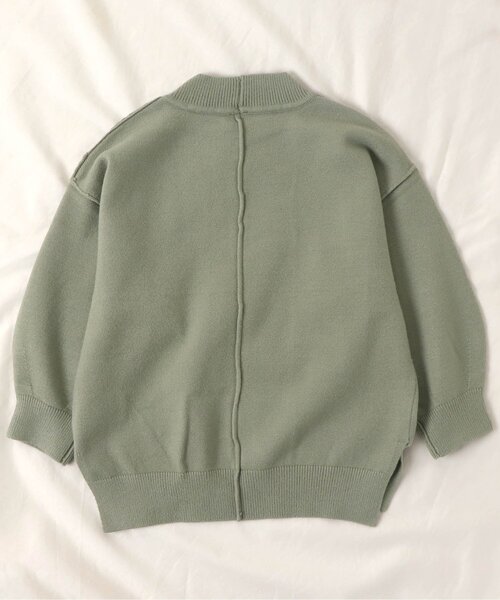 apres les cours（アプレレクール）の「スウェットライクニット_ウォッシャブル（ニット/セーター・キッズ・ピンク/カーキ/オレンジ/アイボリー/ブルー/ベージュ・80/110/90/140/100/120/130）」の16枚目の写真