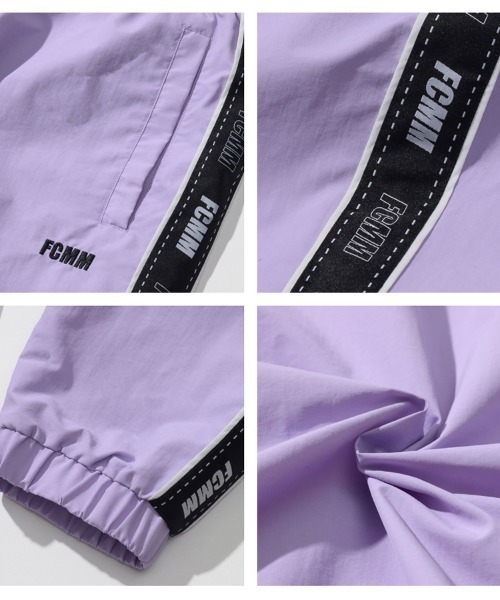 FCMM(エフシーエムエム)の「LOGO TAPE WINDBREAKER PANTS/ロゴテープウィンドブレーカーパンツ(その他パンツ・メンズ・グレー/ライトパープル/ブラック・MEDIUM/LARGE)」の18枚目の写真