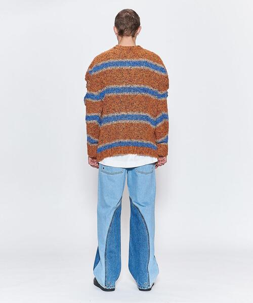 ANDERSSON BELL（アンダースンベル）の「＜Andersson Bell＞ BOTHNIA STRIPE CREW NECK KNIT/ニット（ニット/セーター・メンズ・ブラウン・M/L）」の4枚目の写真