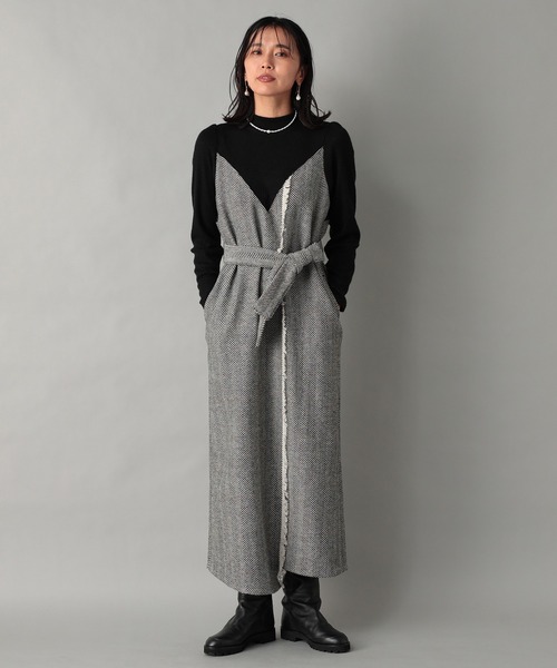 セール Zozotown限定 ツイードフリンジワンピース ワンピース Rive Droite リヴドロワ のファッション通販 Zozotown