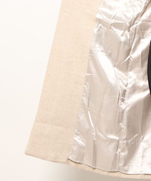 ANDGEEBEE（アンジービー）の「ウールツィードロングコート（ダウンジャケット/コート・レディース・ブラック/ベージュ・MEDIUM）」の16枚目の写真