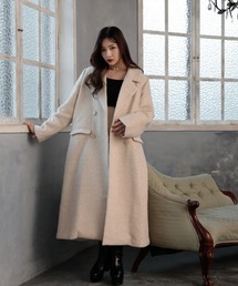 ANDGEEBEE | ウールツィードロングコート(ダウンジャケット/コート)