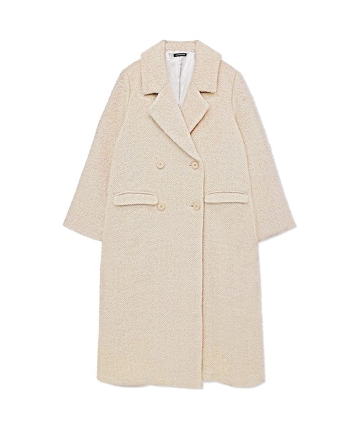 ANDGEEBEE（アンジービー）の「ウールツィードロングコート（ダウンジャケット/コート・レディース・ブラック/ベージュ・MEDIUM）」の20枚目の写真