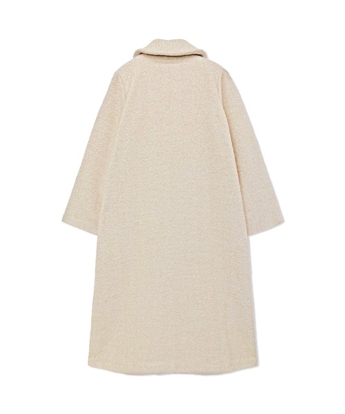 ANDGEEBEE（アンジービー）の「ウールツィードロングコート（ダウンジャケット/コート・レディース・ブラック/ベージュ・MEDIUM）」の18枚目の写真