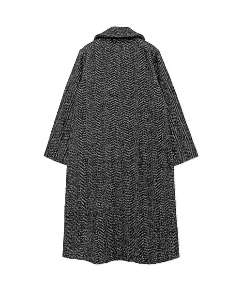 ANDGEEBEE（アンジービー）の「ウールツィードロングコート（ダウンジャケット/コート・レディース・ブラック/ベージュ・MEDIUM）」の7枚目の写真