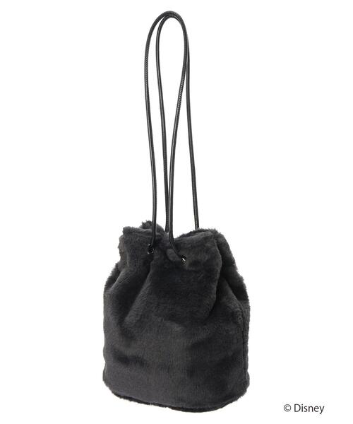Disney（ディズニー）の「ファー巾着バッグ/Disney（ショルダーバッグ・レディース・カーキ/グレー・FREE）」の5枚目の写真