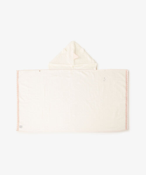 Afternoon Tea（アフタヌーンティー）の「レインボーフード付きバスタオル（おくるみ・キッズ・グリーン/アイボリー・ONE SIZE）」の6枚目の写真