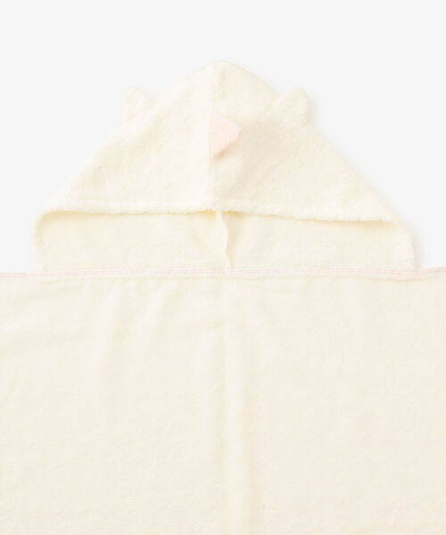 Afternoon Tea（アフタヌーンティー）の「レインボーフード付きバスタオル（おくるみ・キッズ・グリーン/アイボリー・ONE SIZE）」の4枚目の写真