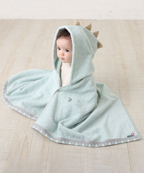 Afternoon Tea（アフタヌーンティー）の「レインボーフード付きバスタオル（おくるみ・キッズ・グリーン/アイボリー・ONE SIZE）」の14枚目の写真