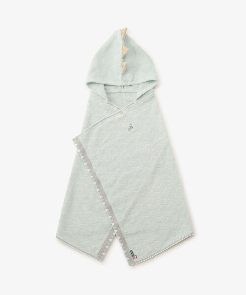 Afternoon Tea（アフタヌーンティー）の「レインボーフード付きバスタオル（おくるみ・キッズ・グリーン/アイボリー・ONE SIZE）」の3枚目の写真